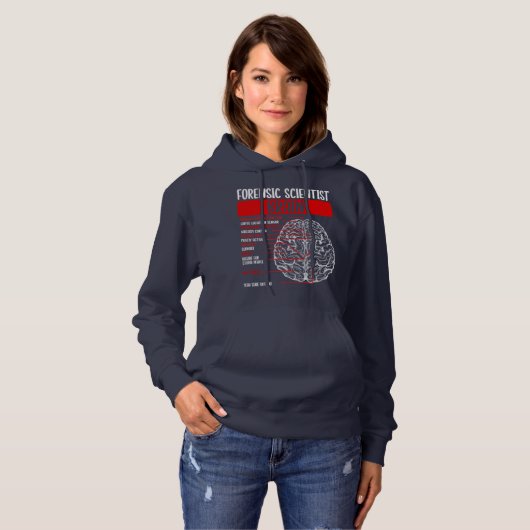 Forensic Scientist Brain Crimonologe Brain Hoodie (Vorne ganz)