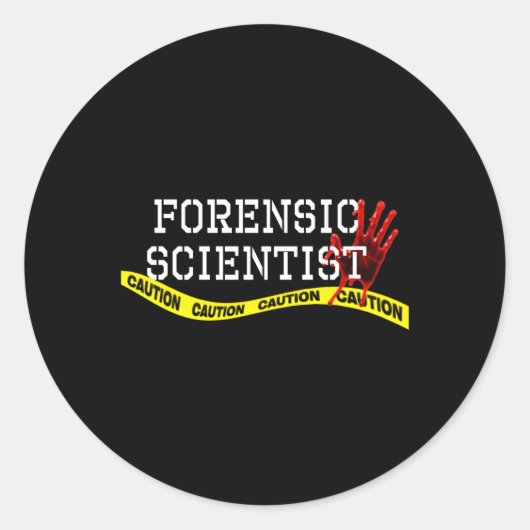 Forensic Scientist Forensic Science Runder Aufkleber (Vorderseite)