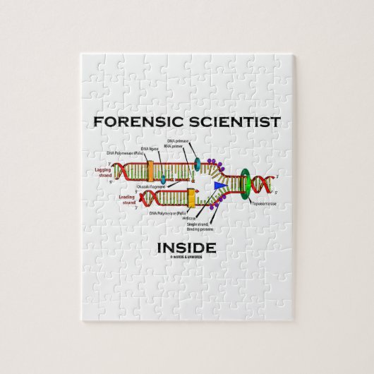 Forensic Scientist Inside (DNA-Replikation) Puzzle (Vertikal)