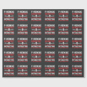 Forensic Scientist Interviewer Death Skull Bones Geschenkpapier (Flach)