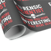 Forensic Scientist Interviewer Death Skull Bones Geschenkpapier (Rolleneckpunkt)