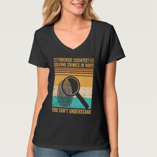 Forensic Scientist Solving Crimes Evidence Technic T-Shirt (Vorderseite)