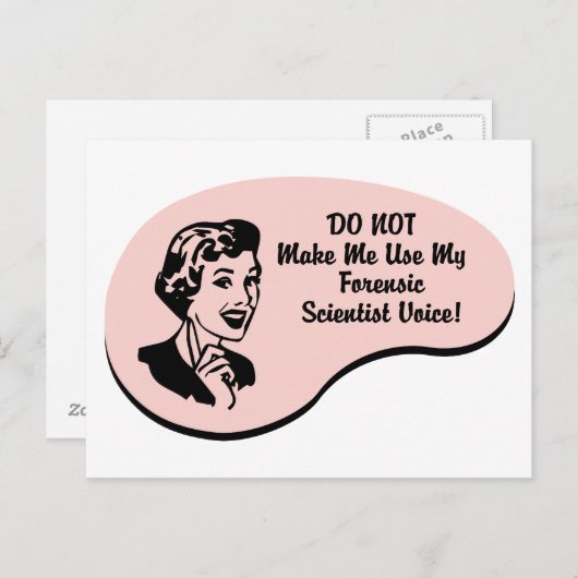 Forensic Scientist Voice Postkarte (Vorne/Hinten)