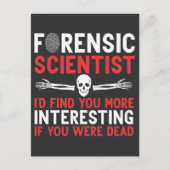 Forensic Scientiwer Interviewer Death Skull Bones Postkarte (Vorderseite)