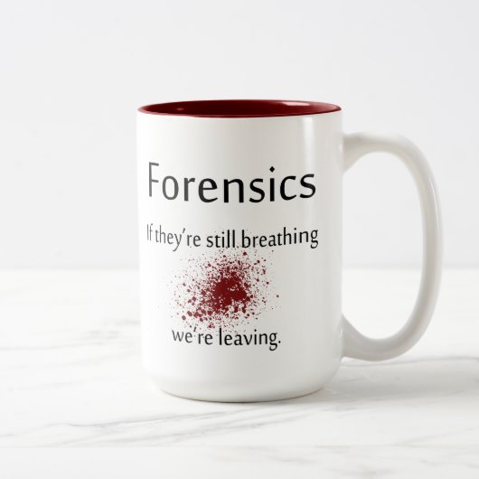 Forensics-Kaffee-Tasse Zweifarbige Tasse (Rechts)