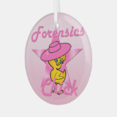 Forensik Chick #8 Ornament Aus Glas (Vorderseite links)