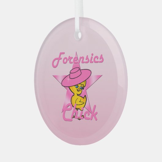 Forensik Chick #8 Ornament Aus Glas (Vorderseite links)