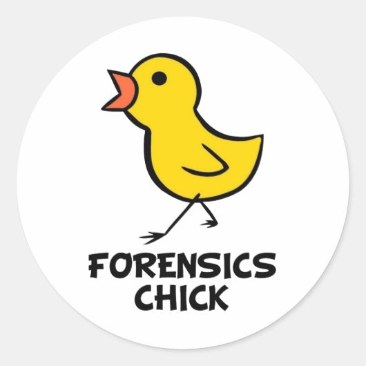 Forensik Chick Runder Aufkleber (Vorderseite)