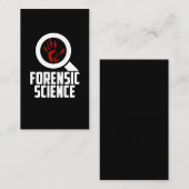 Forensiker Ermittler Kriminaltechnik Visitenkarte (Vorne/Hinten)