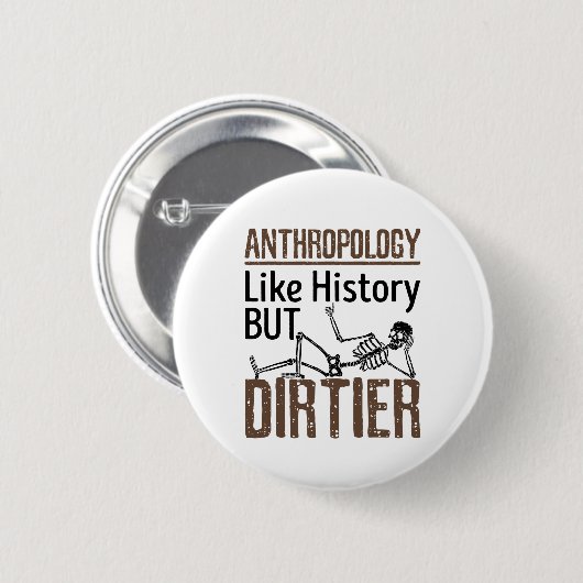 Forensische Anthropologie wie Geschichte, aber sch Button (Vorne & Hinten)