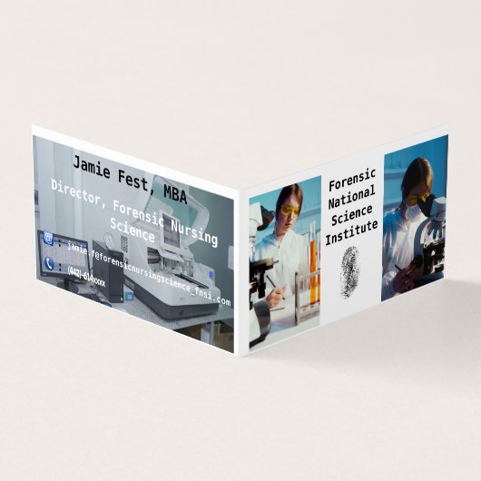 Forensische Naturwissenschaften Premium Pearl Fold Visitenkarten (Vorderseite)
