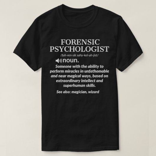 Forensische Psychologin Definition T-Shirt (Design vorne)