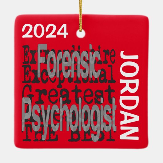 Forensische Psychologin Extraordinaire CUSTOM Keramikornament (Rückseite)