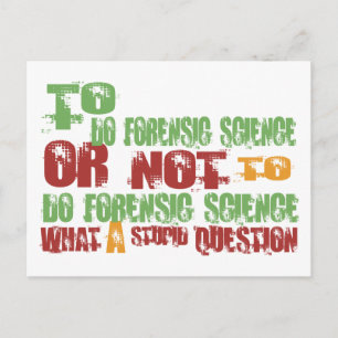 Forensische Wissenschaft Postkarte