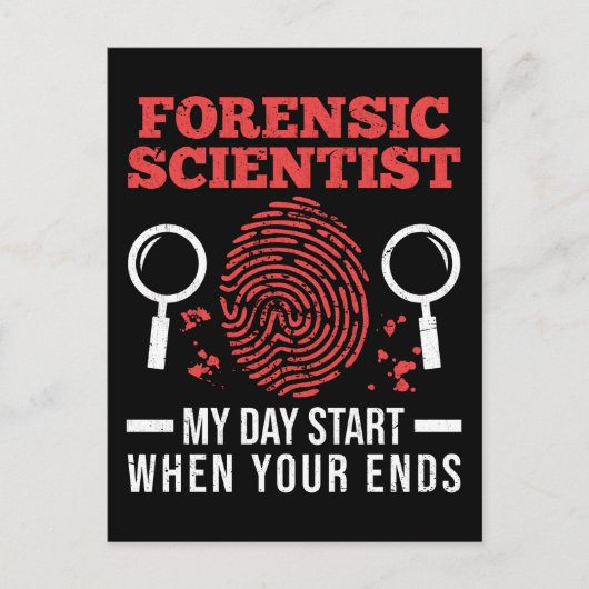 Forensische Wissenschaftssachverständige Forensike Postkarte (Vorderseite)
