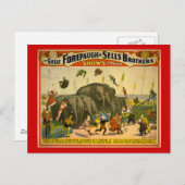 Forepaugh & Sells Brüder Elefanten Circus Poster Postkarte (Vorne/Hinten)