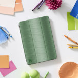 Fores Green Metallic Texture Monogram iPad Pro Cover<br><div class="desc">Das grüne Bild eines metallischen Texturhintergrunds aus gebürstetem Aluminium mit einem benutzerdefinierten Monogramm - einfach,  minimalistisch.</div>