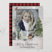 Fores Woodland Simple Foto Frohe Weihnachten (Vorne/Hinten)