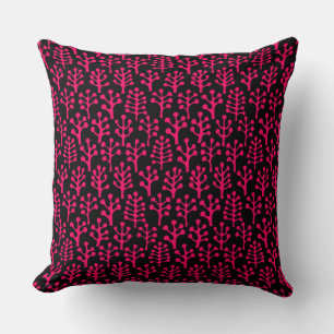 Forest 230823 - Neon Red on Black Kissen