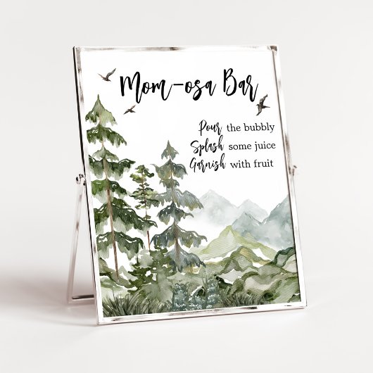 Forest Adventure Baby Dusche Mama Osa Bar Poster