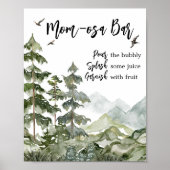 Forest Adventure Baby Dusche Mama Osa Bar Poster (Vorne)
