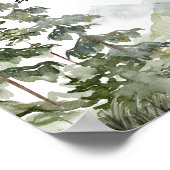 Forest Adventure Baby Dusche Spate Night Diapers Poster (Ecke)