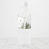 Forest Adventure Baby Dusche Wasserflaschenetikett (Rückseite)