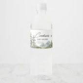 Forest Adventure Baby Dusche Wasserflaschenetikett (Vorderseite)