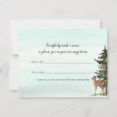 Forest Adventure Baby Name Guess Deers Game Einladung (Vorderseite)