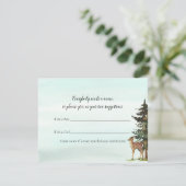 Forest Adventure Baby Name Guess Deers Game Einladung (Stehend Vorderseite)