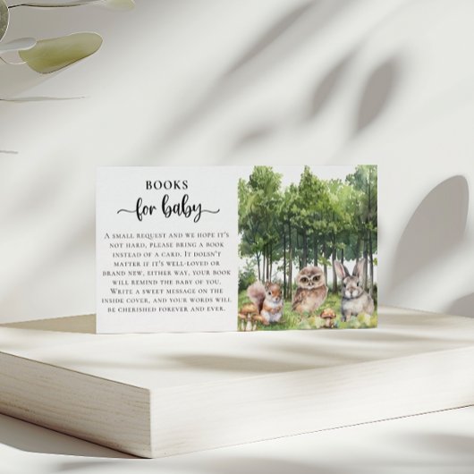 Forest Adventure Baby Showbook for Baby Begleitkarte