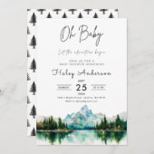 Forest Adventure Baby Shower Einladung (Vorne/Hinten)