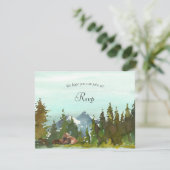 Forest Adventure Bear Baby Dusche UAWG RSVP Karte (Stehend Vorderseite)