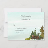 Forest Adventure Bear Baby Dusche UAWG RSVP Karte (Rückseite)