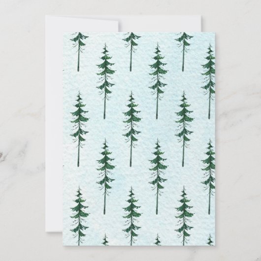 Forest Adventure Bear Boys Kinderdusche Einladung (Rückseite)