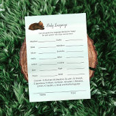 Forest Adventure Bears Baby Language Game Card Einladung