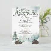 Forest Adventure Boy Country Twin Bars mit Schwest Einladung (Stehend Vorderseite)