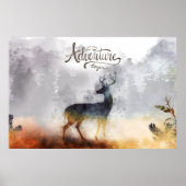 Forest Adventure Boy Watercolor Dez Poster (Vorne)