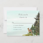 Forest Adventure Deer Baby Shooter UAWG RSVP Karte (Rückseite)