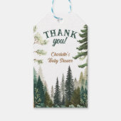 Forest Adventure erwartet Baby Shower Vielen Dank Geschenkanhänger (Vorderseite)