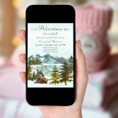 Forest Adventure Girl Rustic Bears Kinderdusche Einladung