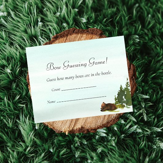 Forest Adventure Guessing Count Game Bears Einladung