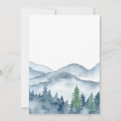 Forest Adventure Mountain Baby Dusche Dankeskarte (Rückseite)