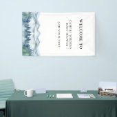 Forest Adventure Mountains Blue Baby Shower Banner (Messeveranstaltung)