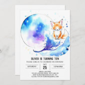 Forest Adventure Red Fox Birthday Party Einladung (Vorne/Hinten)