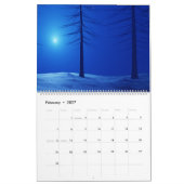 Forest Aesthetic Landscape Dark Blue Fantasy Kalender (Feb 2027)