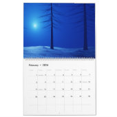 Forest Aesthetic Landscape Dark Blue Fantasy Kalender (Feb 2026)