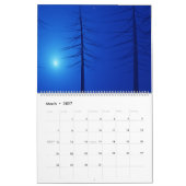 Forest Aesthetic Landscape Dark Blue Fantasy Kalender (Mär 2027)