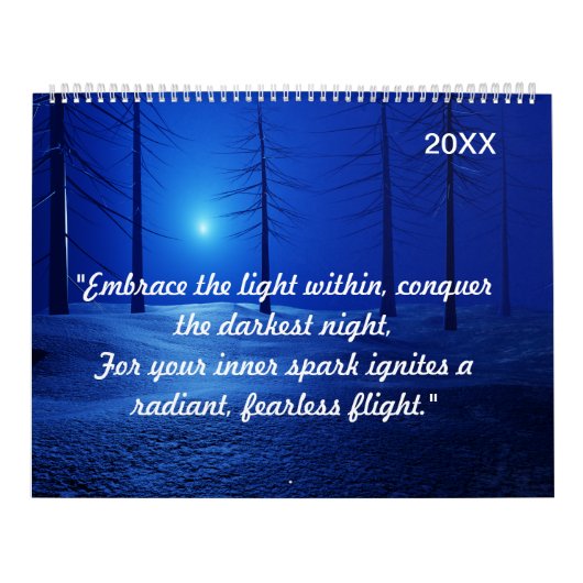 Forest Aesthetic Landscape Dark Blue Fantasy Kalender (Titelbild)