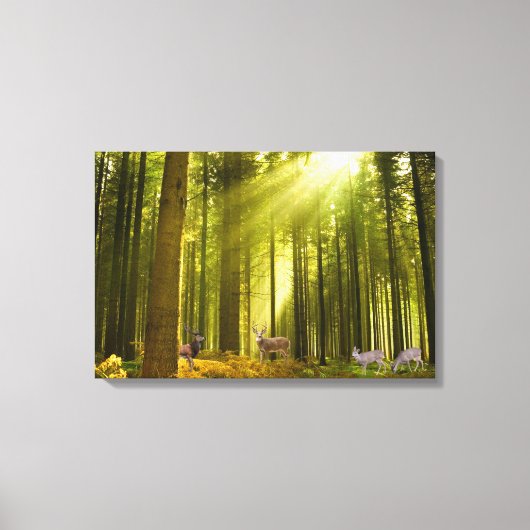 Forest and Deer Image for wrapped Leinwand Leinwan (Vorderseite)